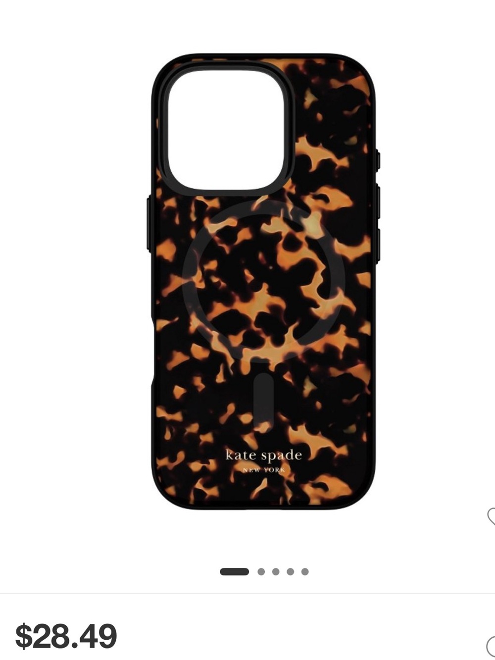 kate spade Tortoiseshell Pattern Phone Case - Black & Brown
